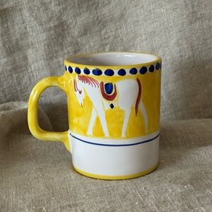 Solimene Vietri Hand Painted Horse Mug Italy